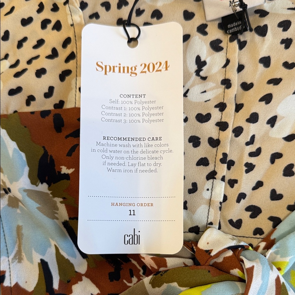 CAbi Multicolor Patterned Blouse NWT - image 3